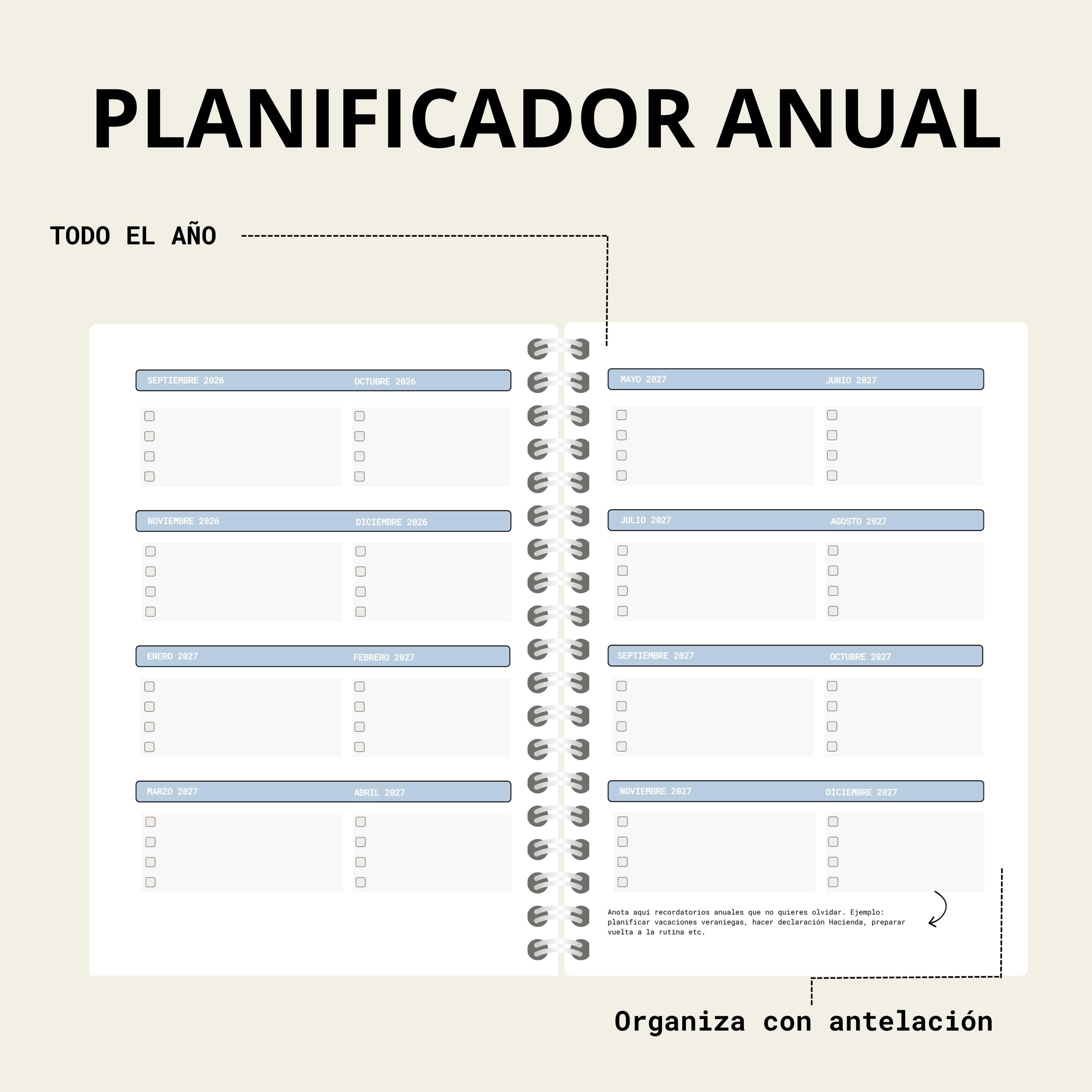 Agenda Planner Maison 2027 — vista final 7