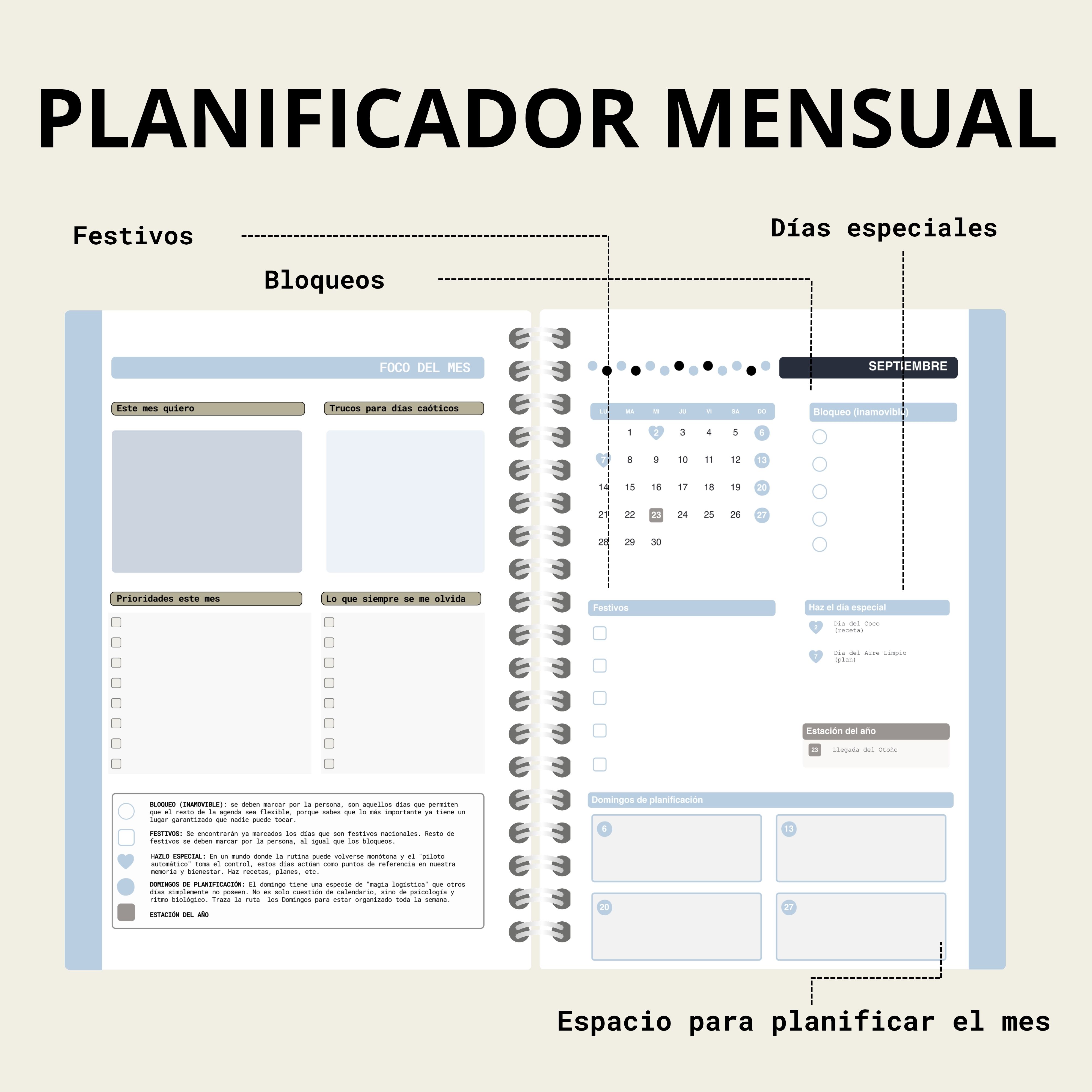 Agenda Planner Maison 2027 — vista final 8